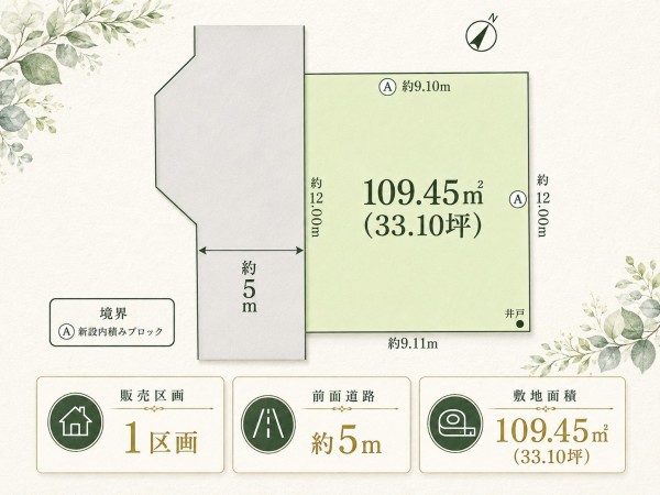 【常盤平駅】歩17分 宅地分譲(松戸市栗ヶ沢)